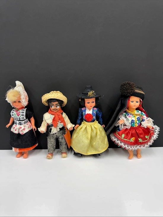 Other - Vintage International Folk Costume Dolls Lot of 4 – 6” Souvenir Collectibles
